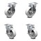 Service Caster 5 Inch Semi Steel Wheel Swivel Top Plate Caster Set with 2 Brakes SCC SCC-20S514-SSS-2-TLB-2 - alternate 1